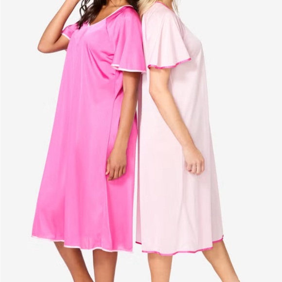 NWT Only Necessities 2 Pack Nylon
Nightgowns Plus Size 4X 5X 34 36 Pink - Picture 3 of 5